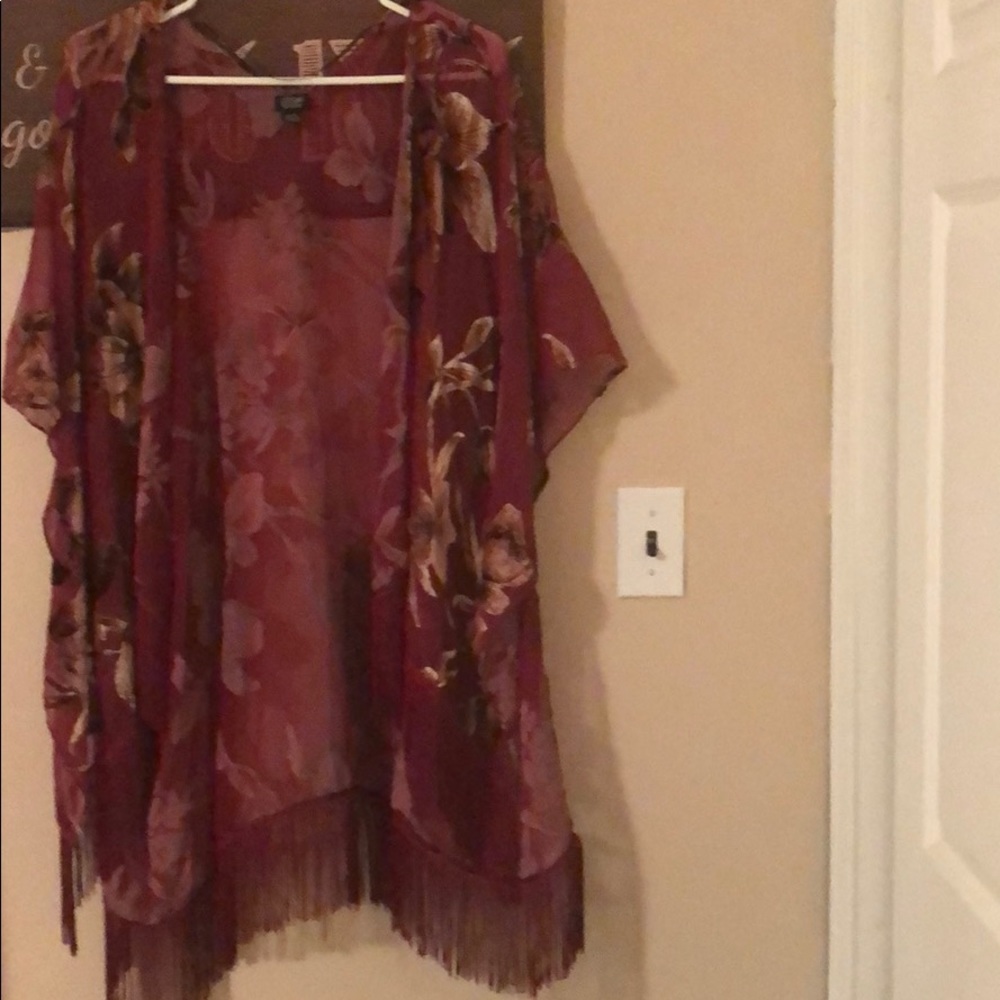 Red wine Kimono